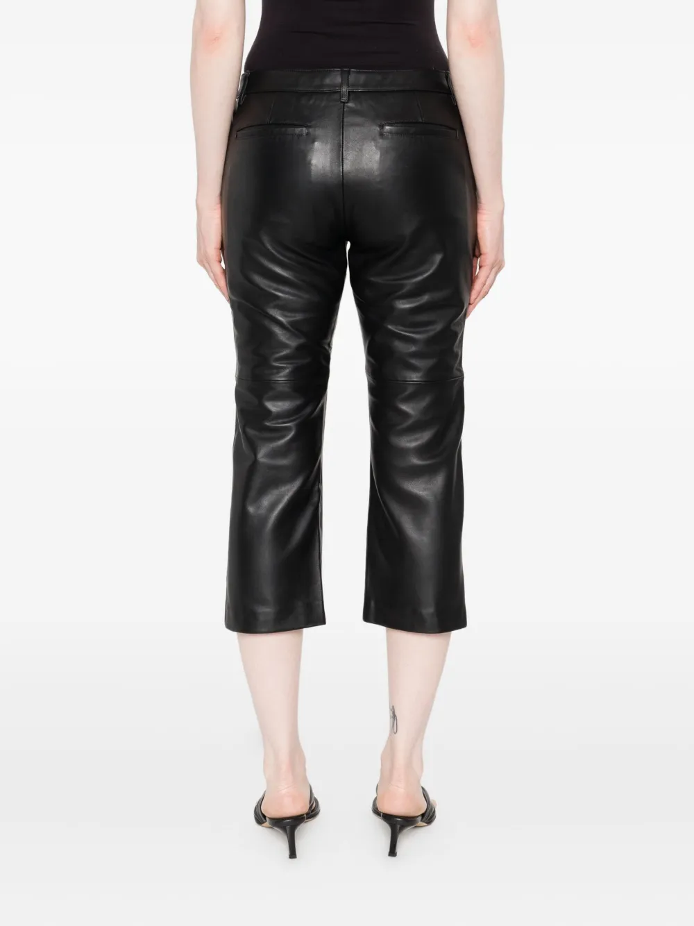 IRO paneled leather trousers Zwart