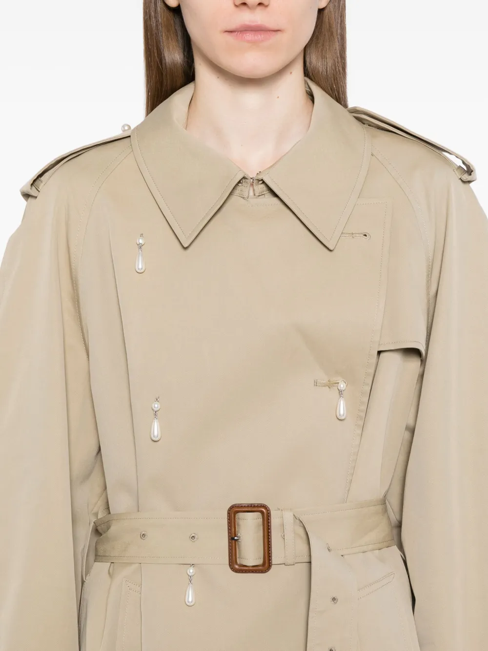 Kimhekim Trenchcoat met ceintuur Beige
