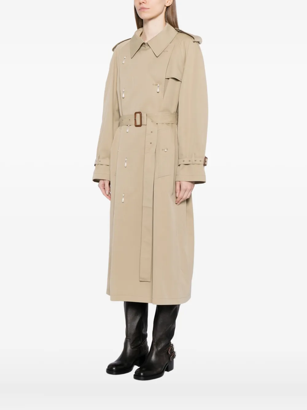 Kimhekim Trenchcoat met ceintuur Beige