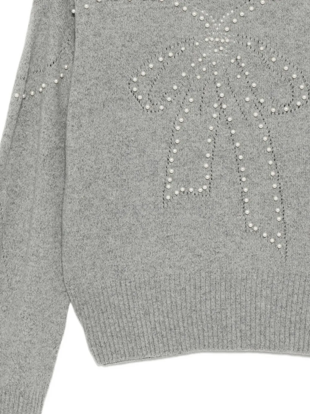 Faux-Pearl Detailing Sweatshirt