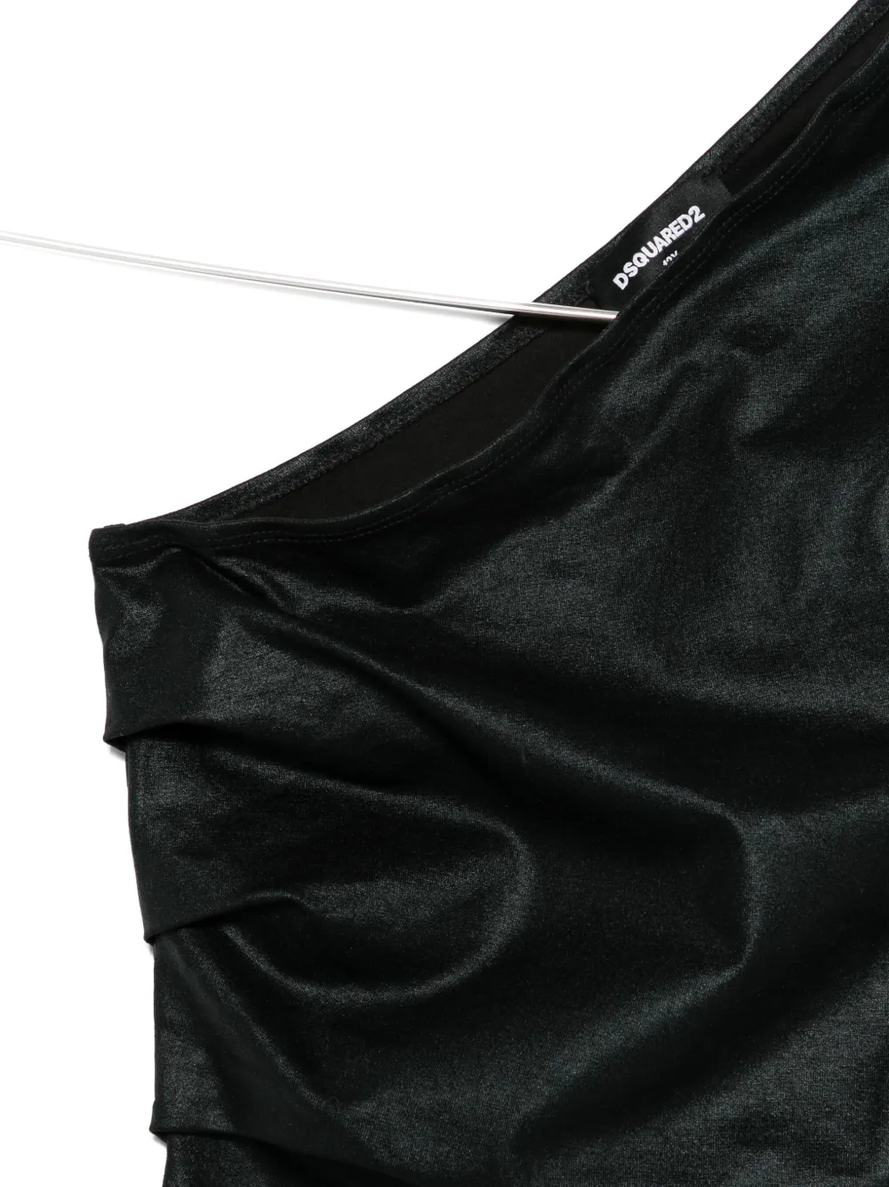 Dsquared2 One-shoulder Gathered Top In Black