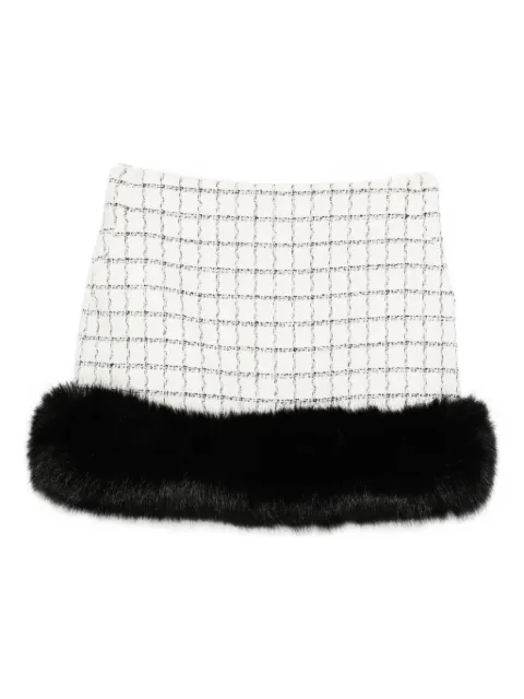 Self-Portrait trimmed mini skirt