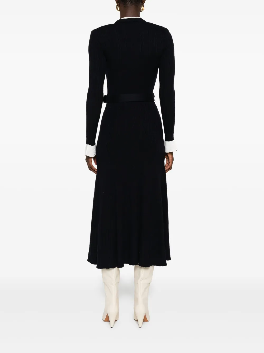 Self-Portrait リブニット マキシドレス | ブルー | FARFETCH JP Self-Portrait リブニット マキシドレス | ブルー | FARFETCH JP