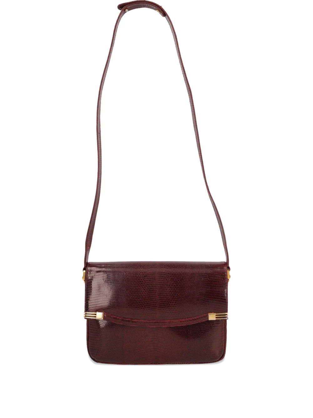 Vintage Lizard-leather shoulder bag - Rosso