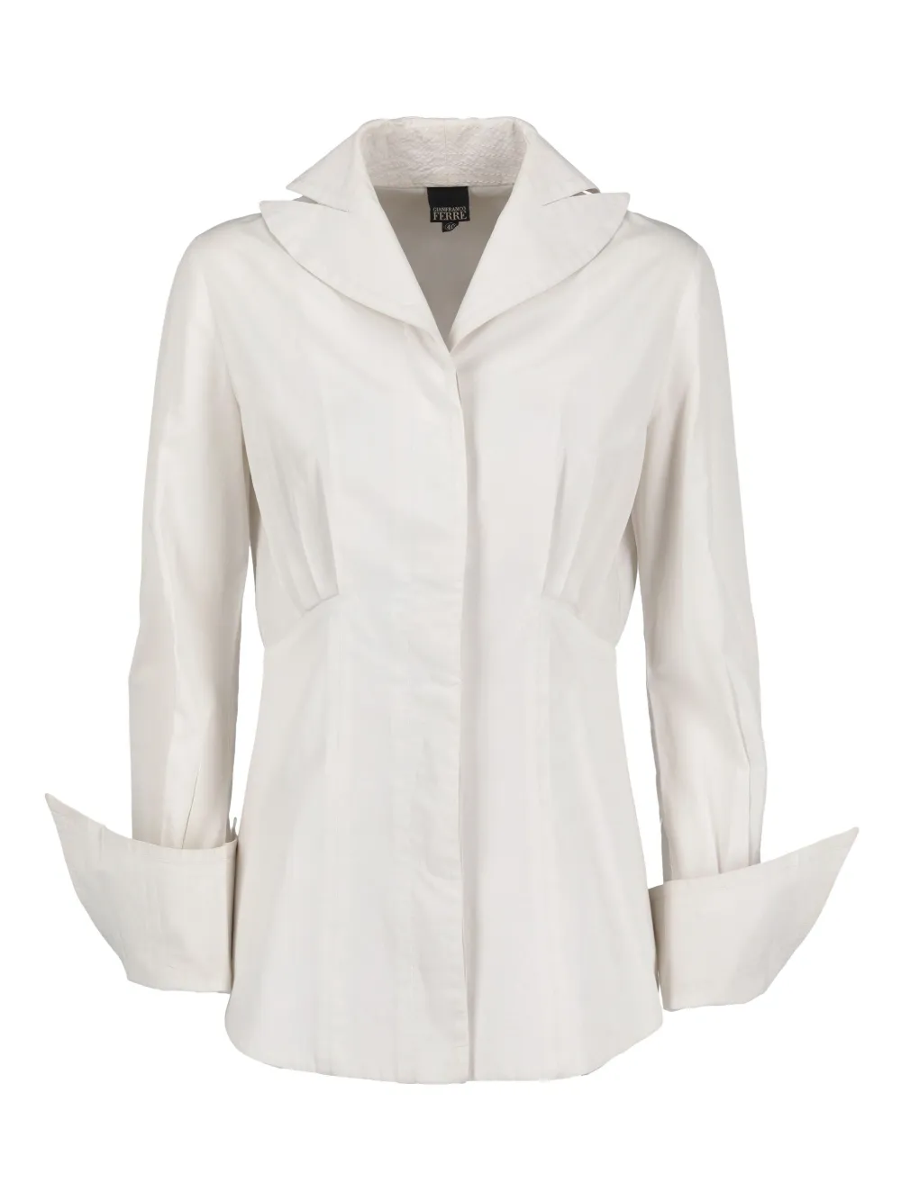pleated-collar shirt