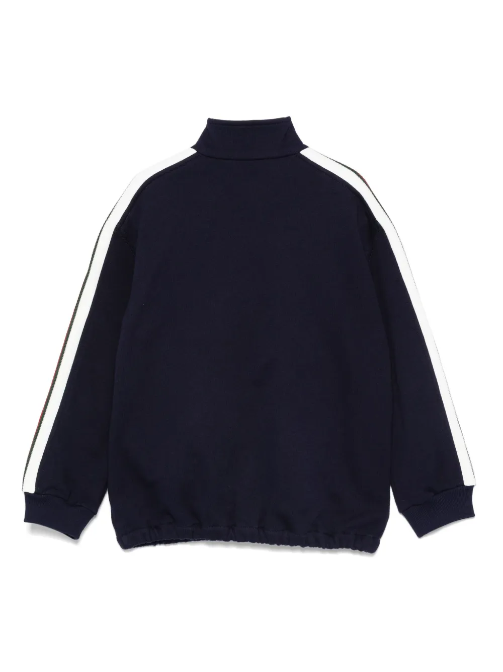 Gucci Kids Sweater met rits en streepdetail Blauw