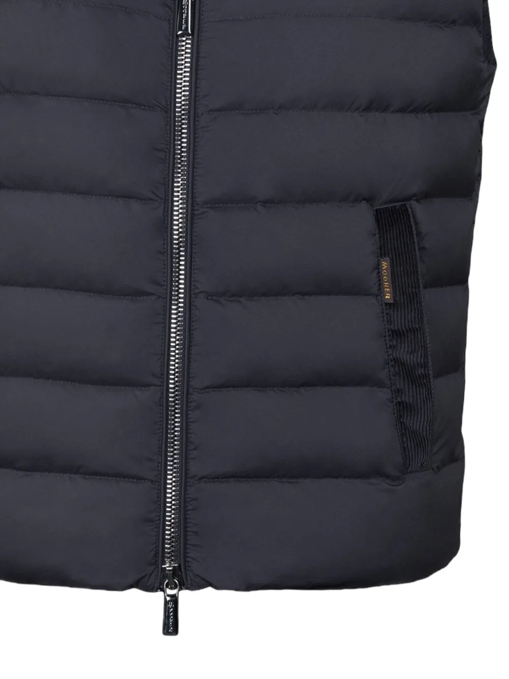 Moorer Bodywarmer met ribfluwelen vlak Grijs