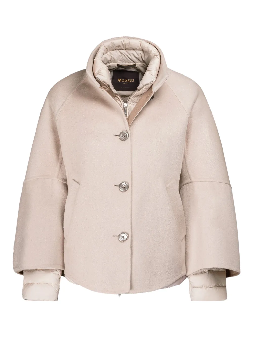 Moorer Donsjack met ritssluiting Beige