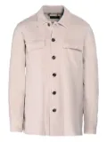 Moorer Nowel-U08 corduroy patch-pocket overshirt - Neutrals