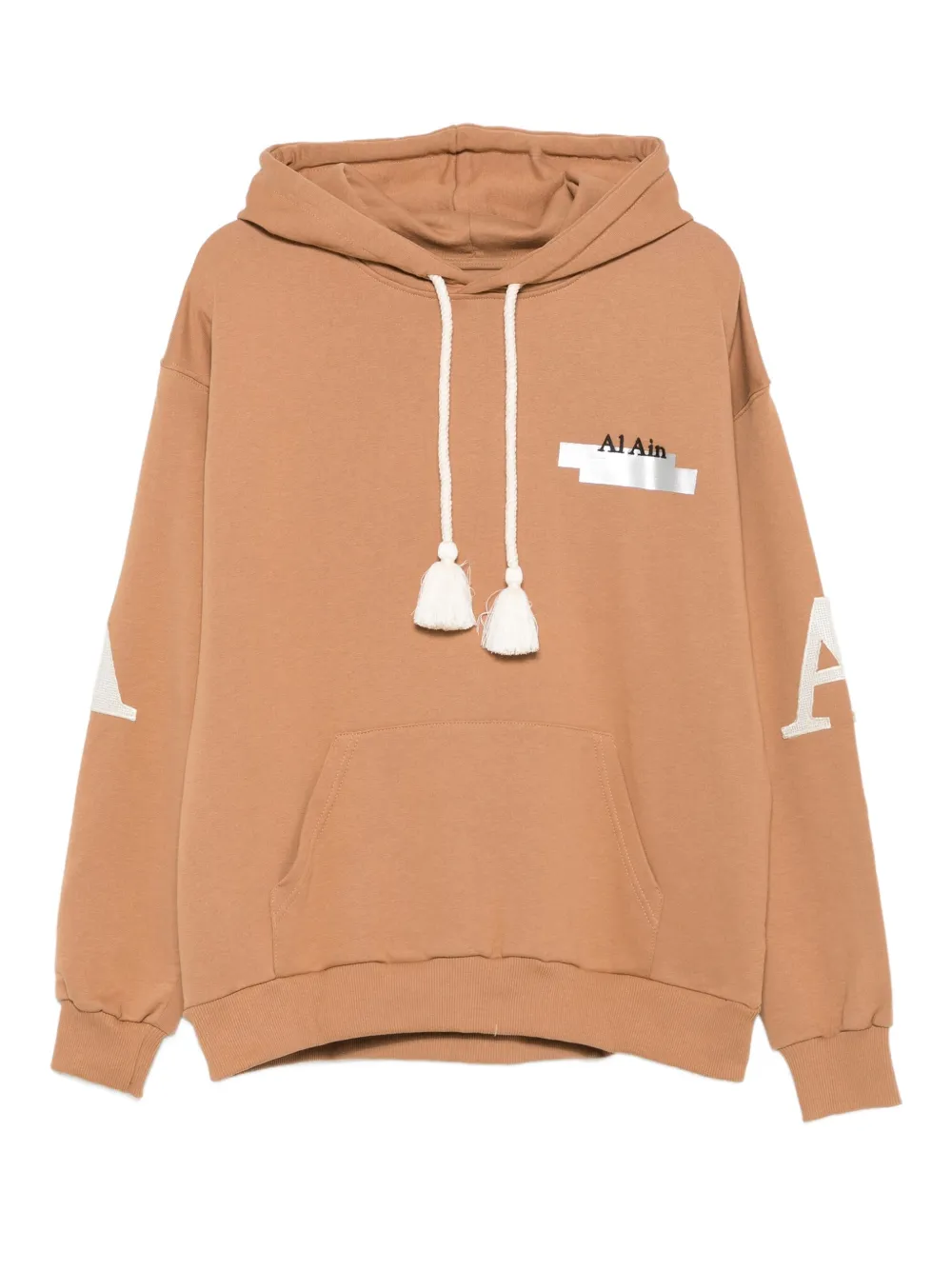 tassel-embellished cotton hoodie
