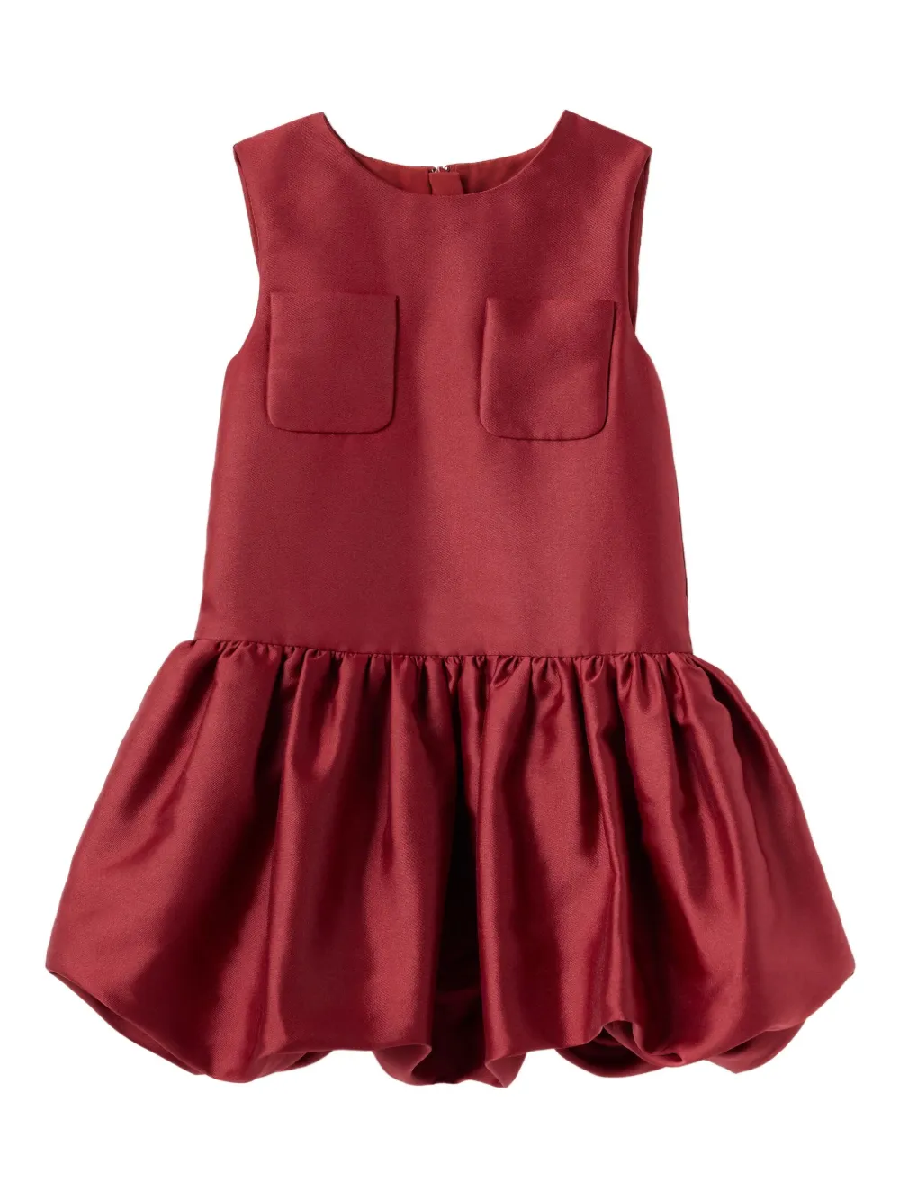 Self-Portrait Kids bubble-hem ruffled dress Rood
