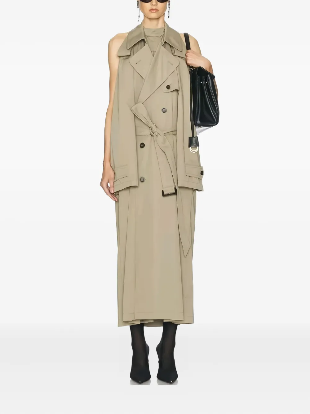 Balenciaga Jurk met halternek - Beige