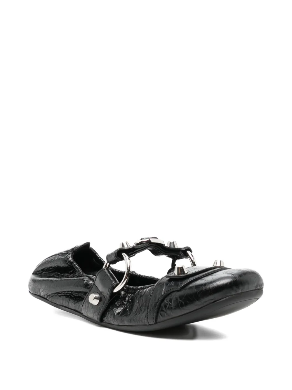 Balenciaga Leren ballerina's - Zwart