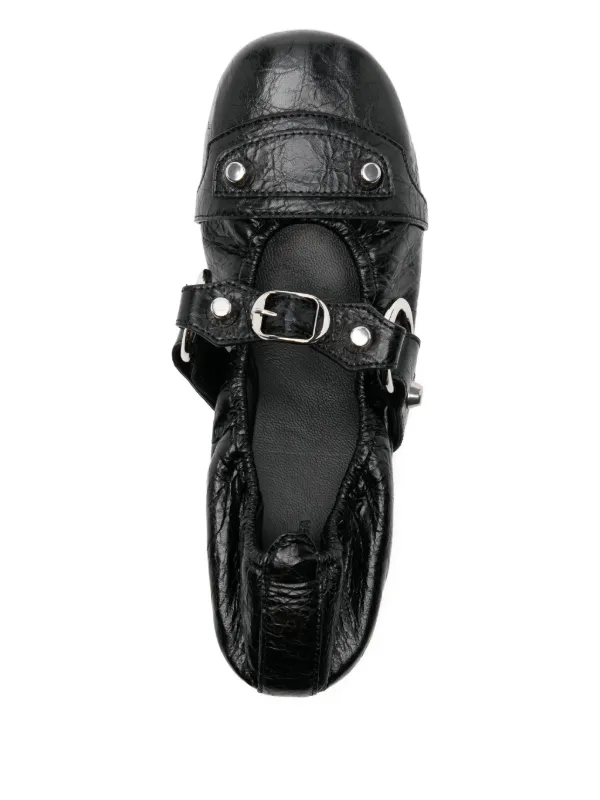 Balenciaga Leather Ballerina Shoes | Black | FARFETCH Balenciaga Leather Ballerina Shoes | Black | FARFETCH