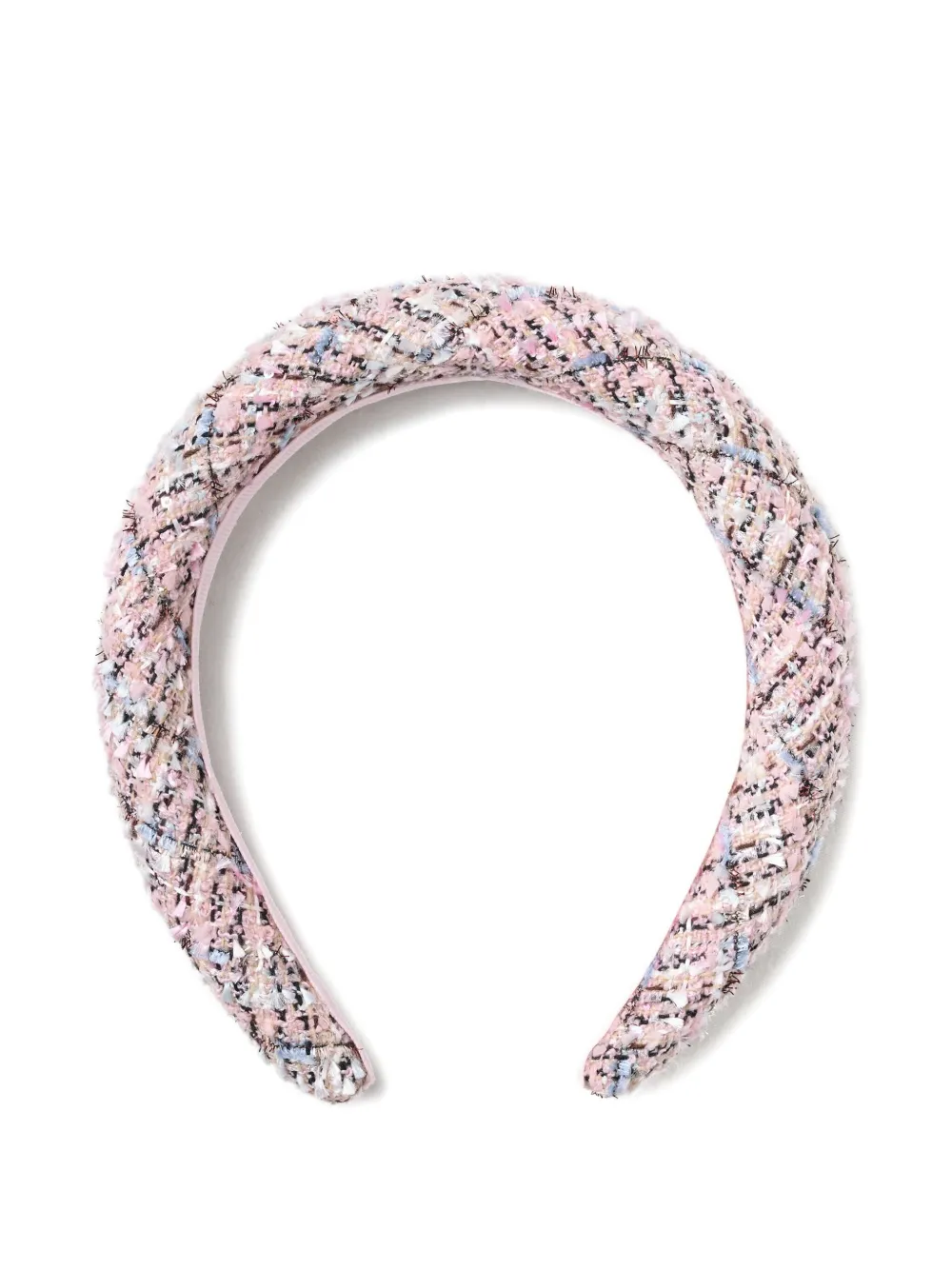 Self-Portrait Kids tweed padded headband Roze