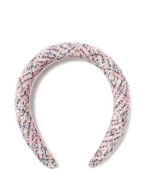 Self-Portrait Kids tweed padded headband