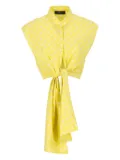 Fabiana Filippi polka-dot tie-front shirt - Yellow