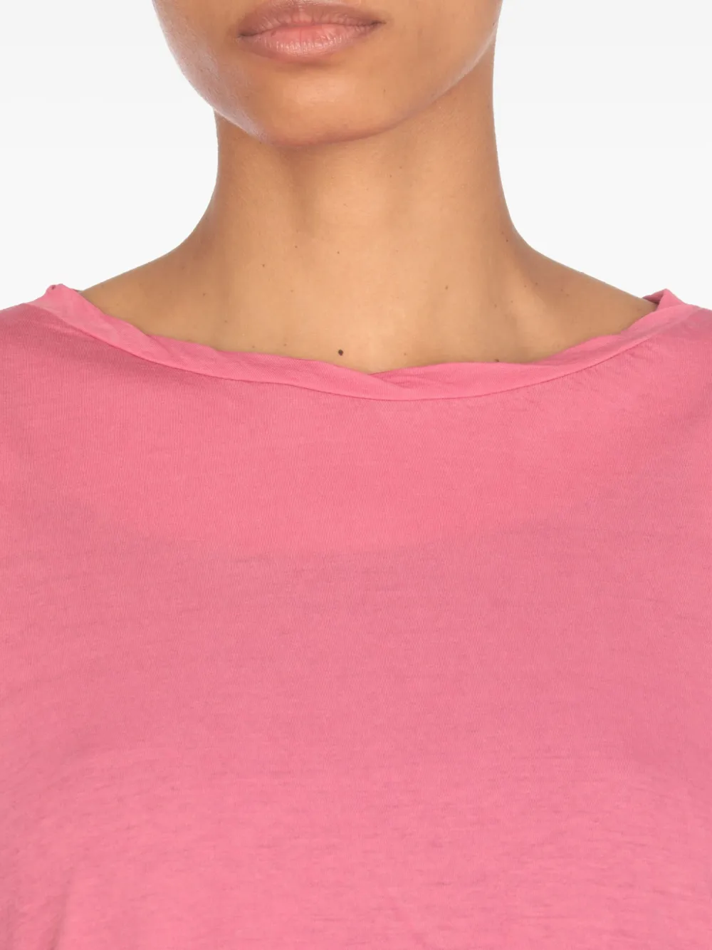 Avant Toi T-shirt met asymmetrische afwerking Roze
