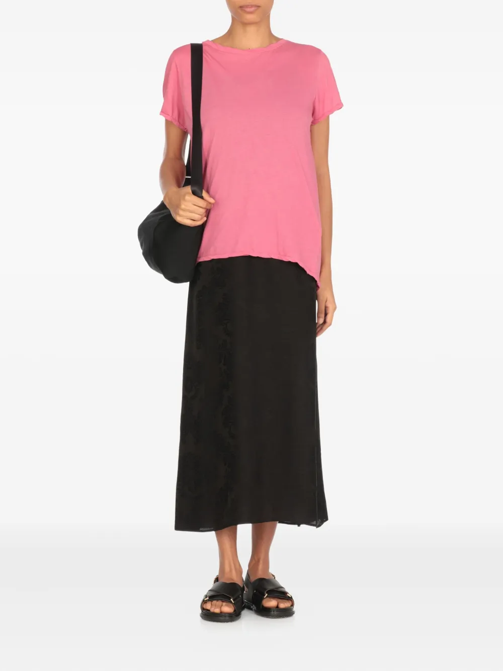 Avant Toi T-shirt met asymmetrische afwerking Roze