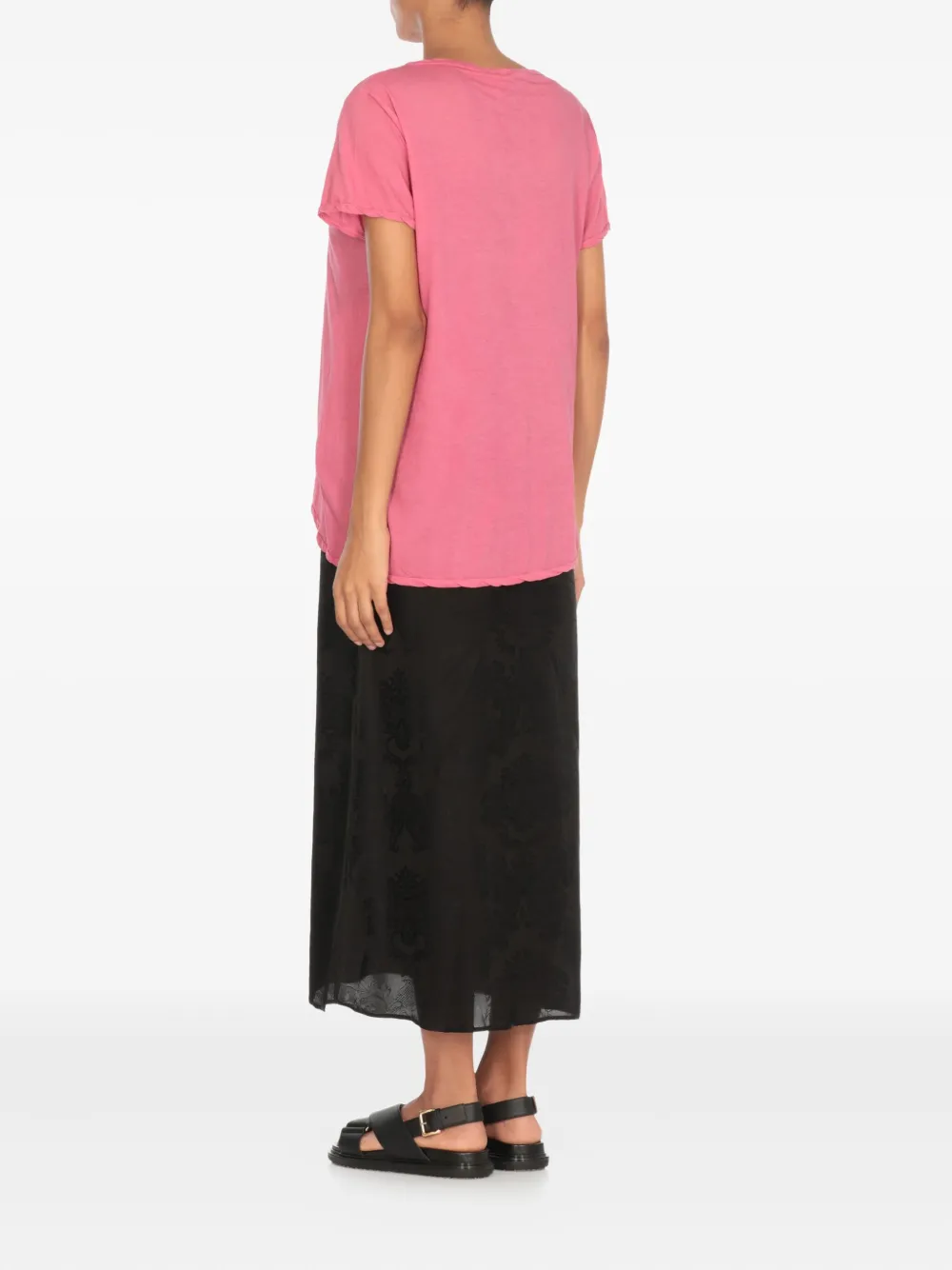 Avant Toi T-shirt met asymmetrische afwerking Roze