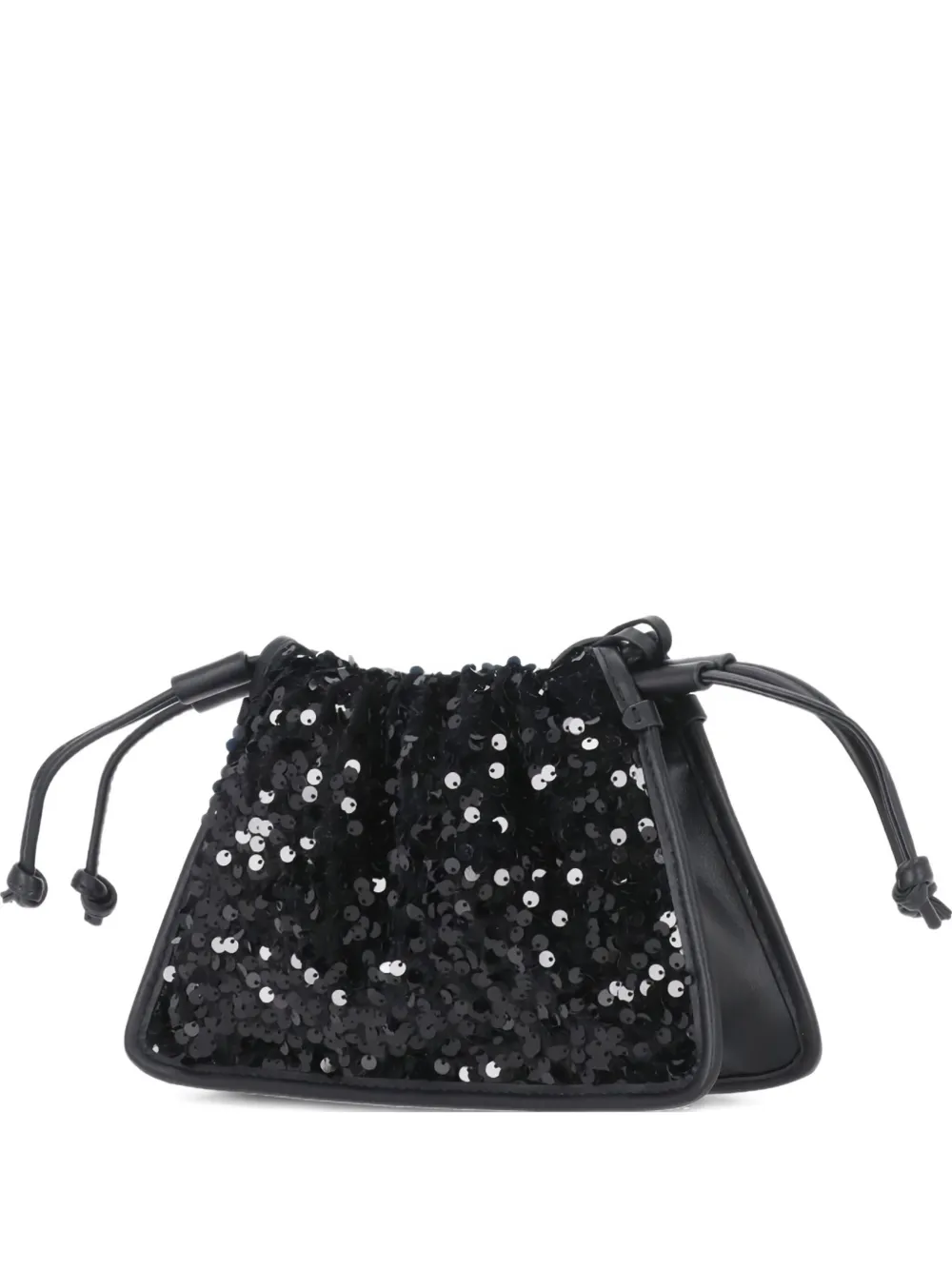 sequin-embellished drawstring tote bag