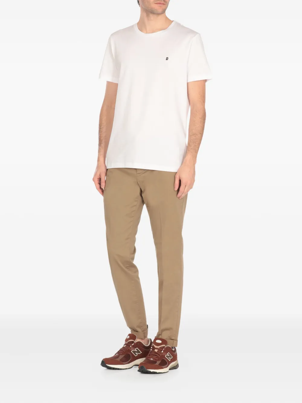 DONDUP logo-detail trousers - Beige