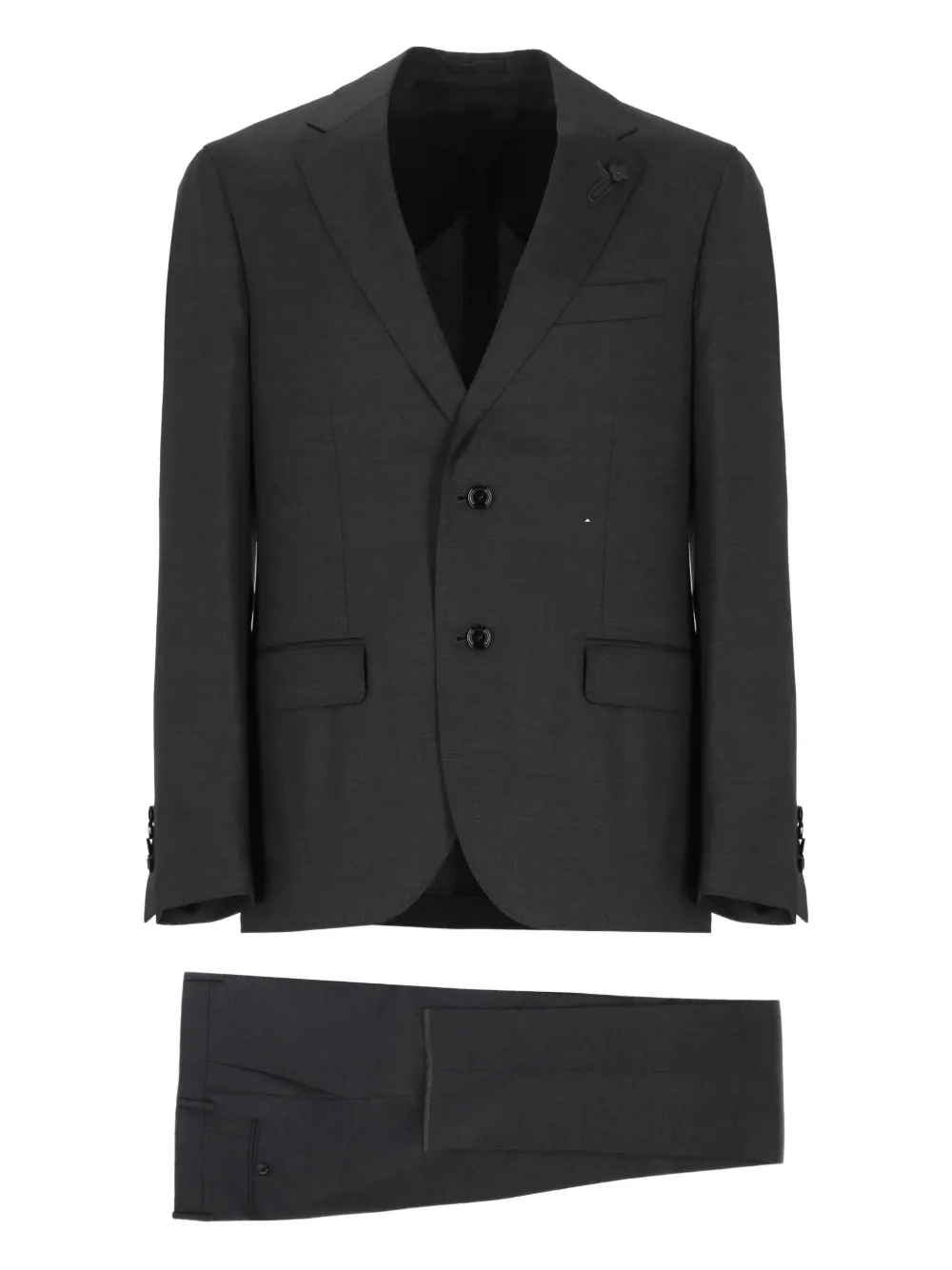 single-breasted peak-lapel suit