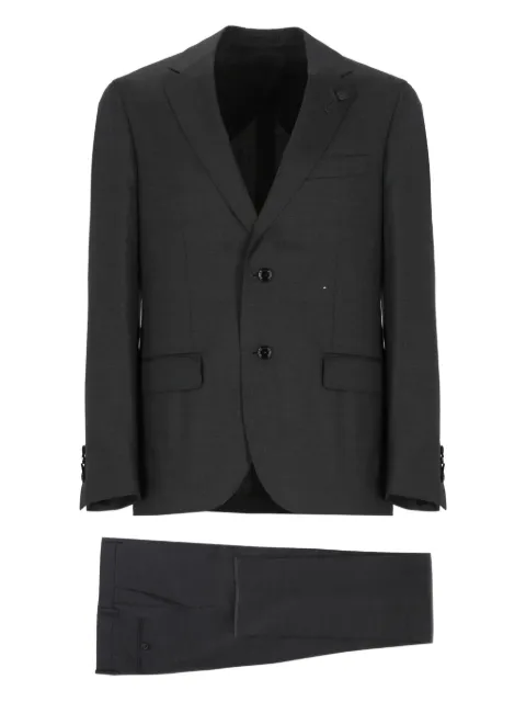 Lardini single-breasted peak-lapel suit
