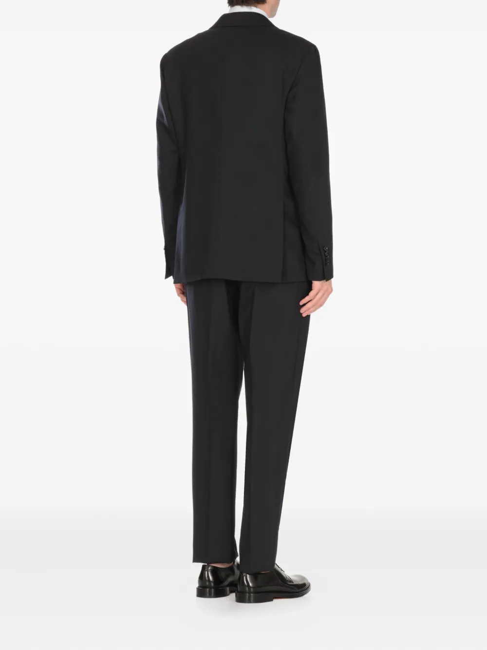 Lardini single-breasted wool-blend suit Blauw