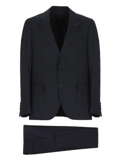 Lardini single-breasted wool-blend suit