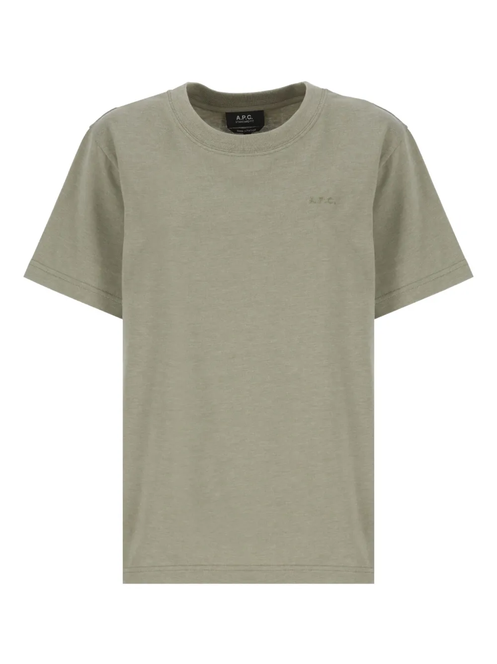 A.P.C. T-shirt met geborduurd logo Groen