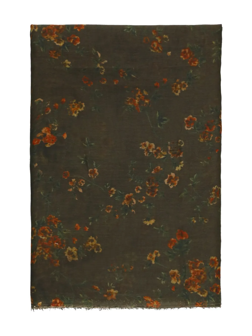floral-print cotton scarf