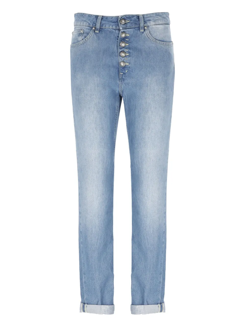 button-fastening jeans