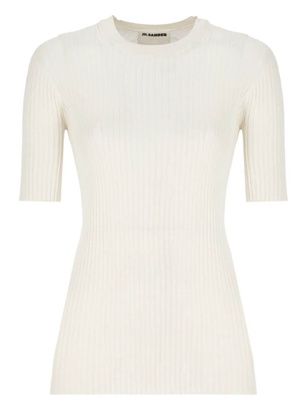 Jil Sander ribbed crew-neck T-shirt Grijs
