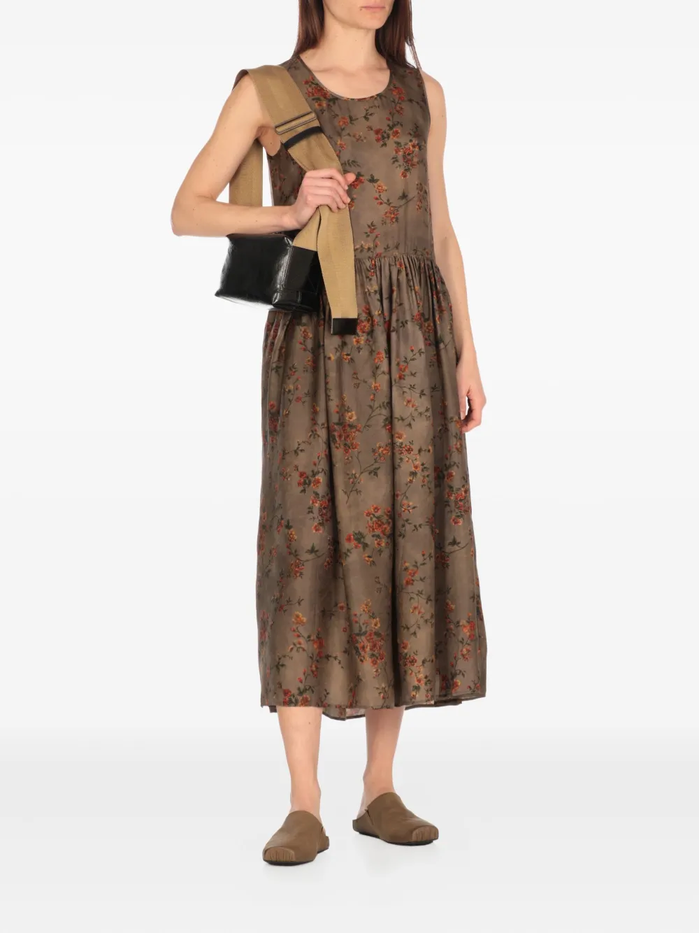 Uma Wang oversized-strap shoulder bag - Zwart