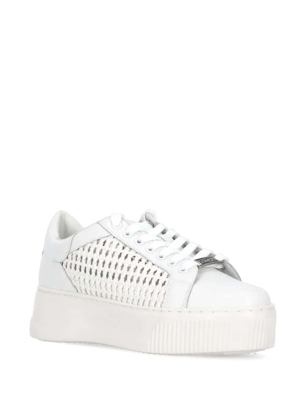 Cult woven leather sneakers White