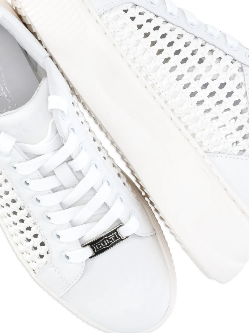 Cult woven leather sneakers White