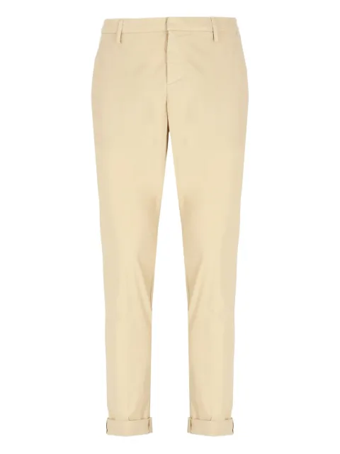 DONDUP logo-detail cuffed-hem trousers