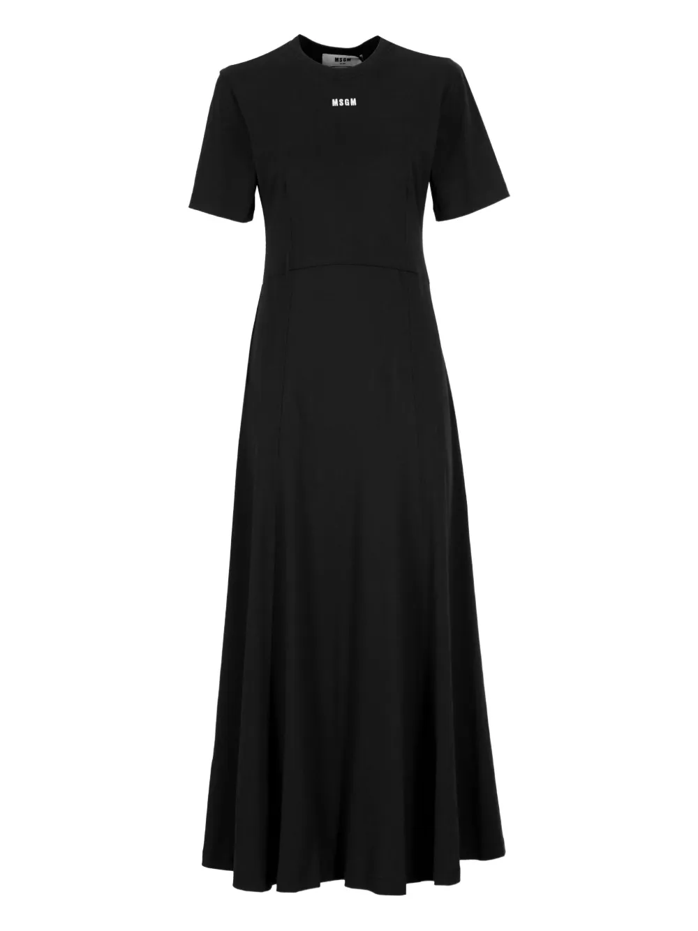 embroidered-logo maxi dress