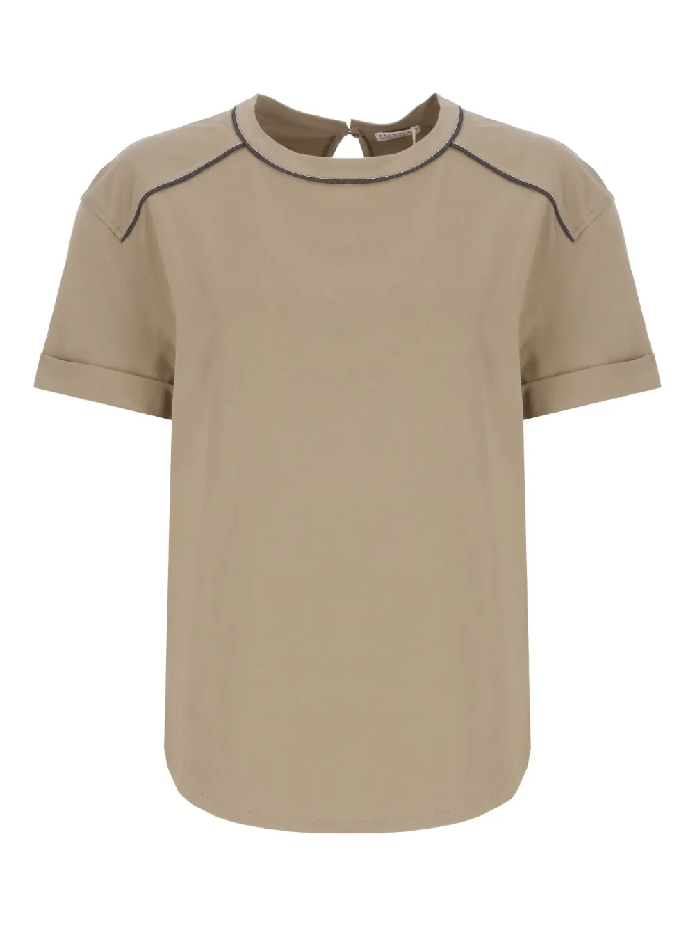 Brunello Cucinelli short-sleeve crewneck top Beige