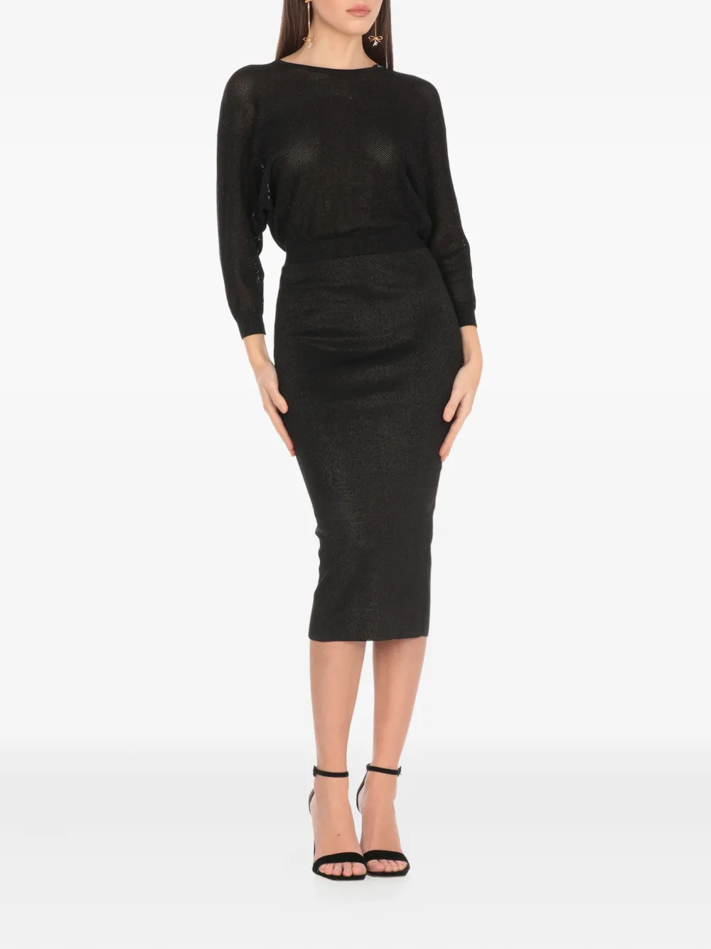 Elisabetta Franchi knitted dress - Zwart