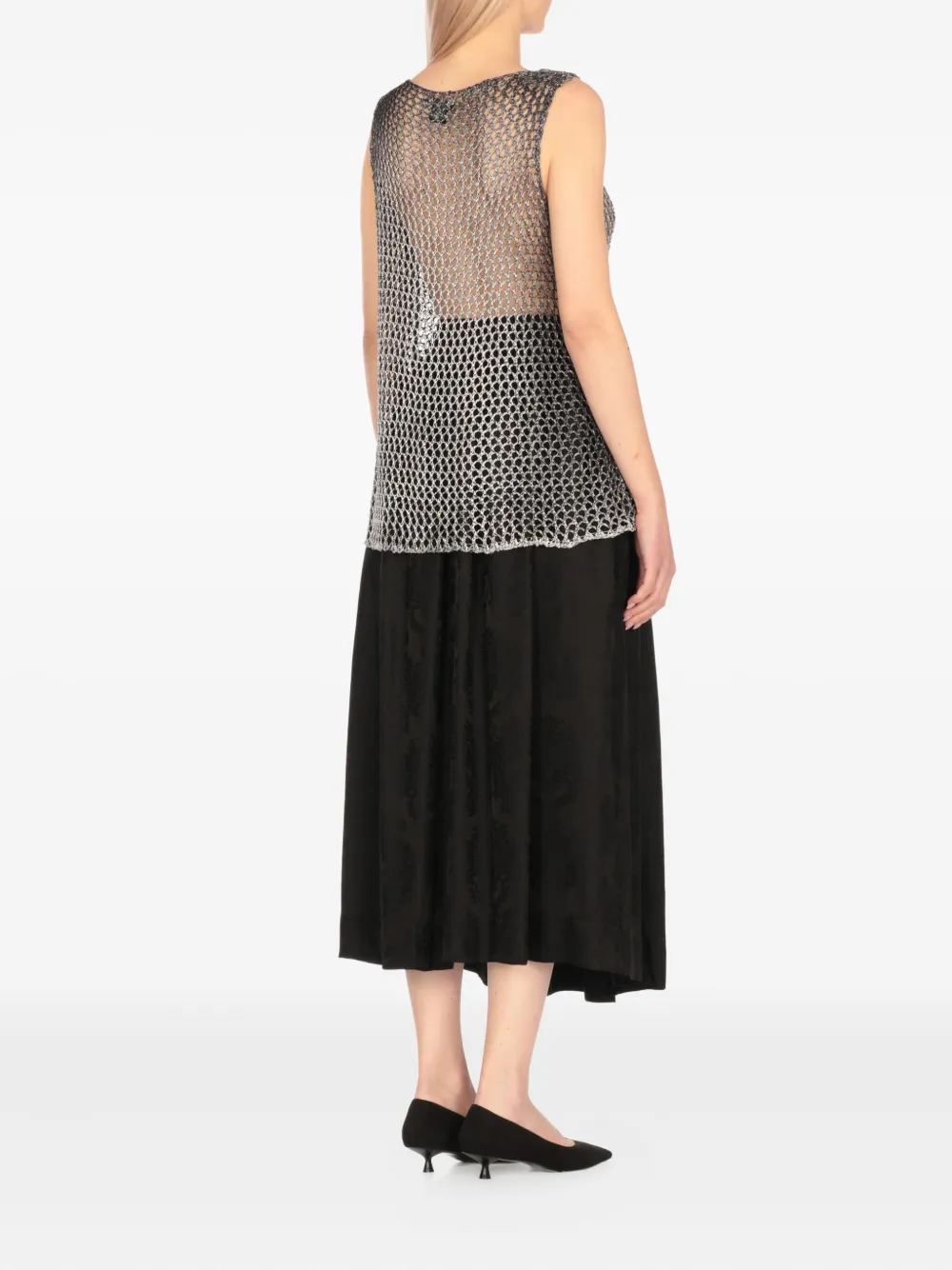 Avant Toi Opengebreide tanktop Grijs