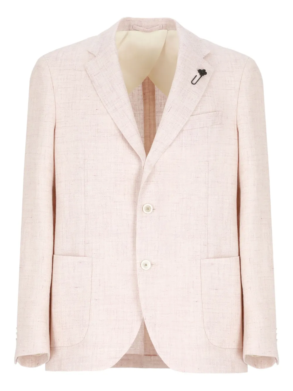 peak-lapel single-breasted blazer