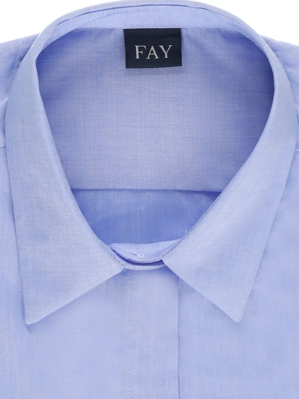 Fay collared cotton shirt - Blauw