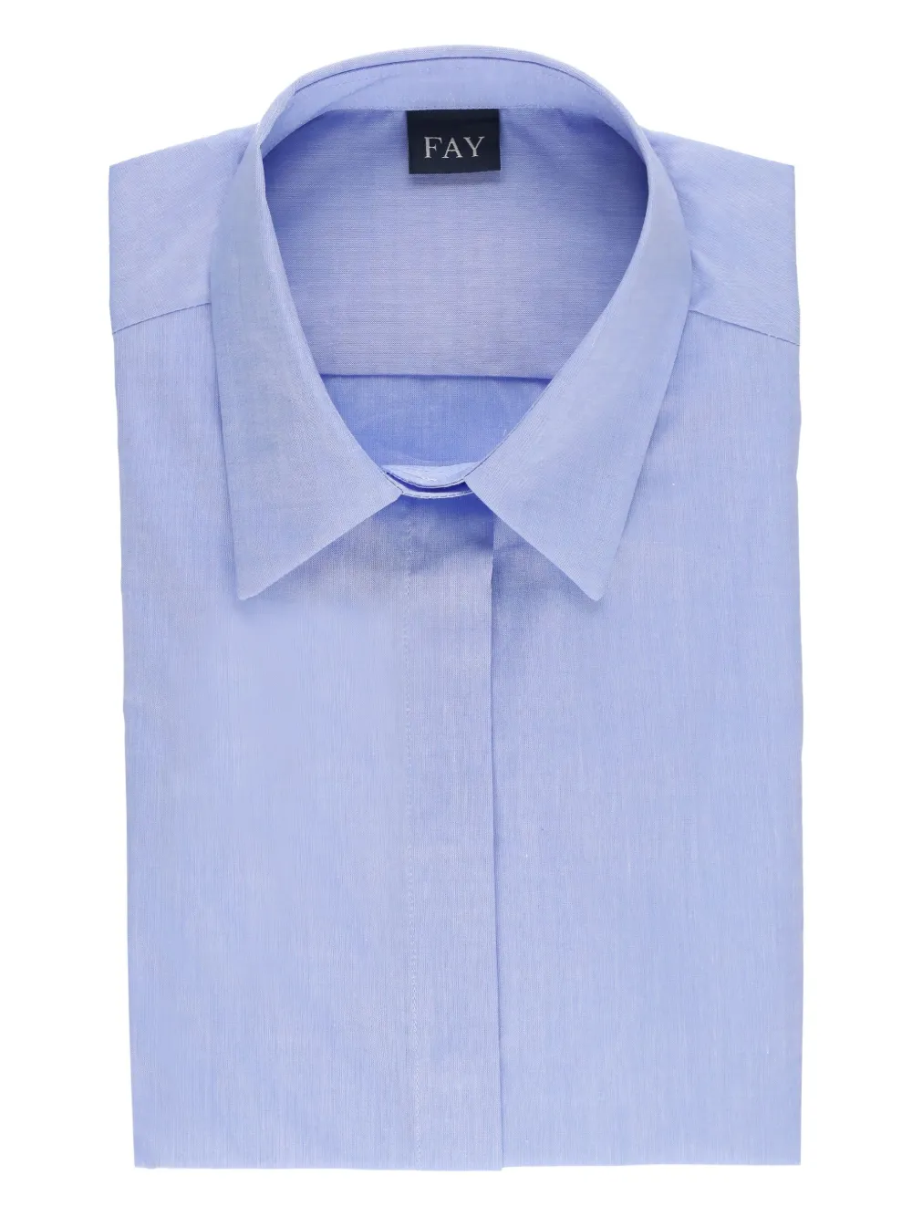 Fay collared cotton shirt Blauw