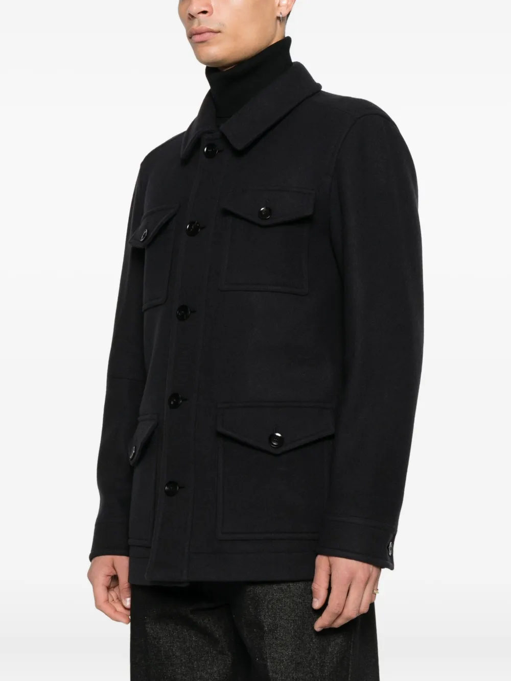 TOM FORD flap-pocket button-front jacket Blauw