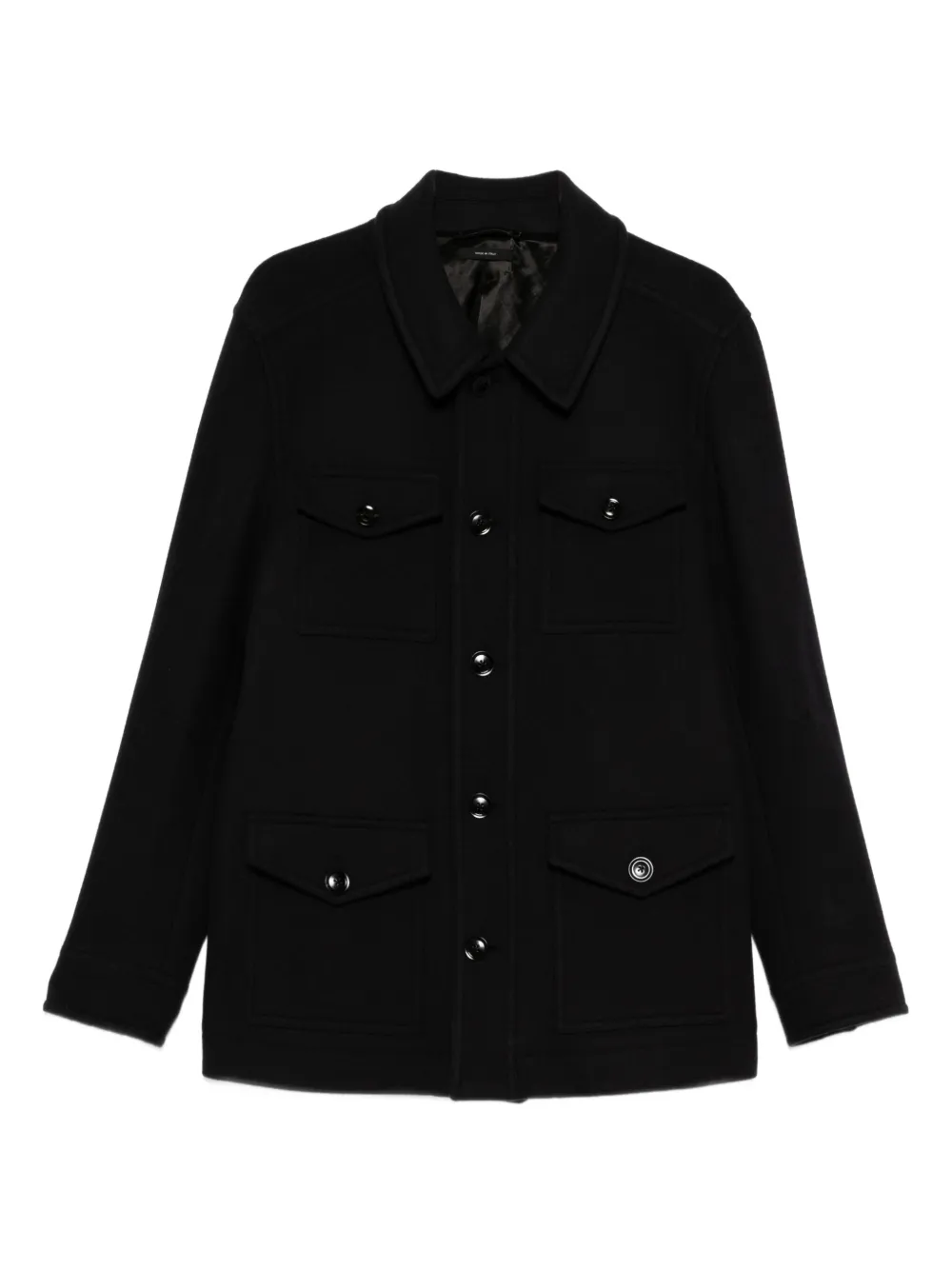 TOM FORD flap-pocket button-front jacket Blauw
