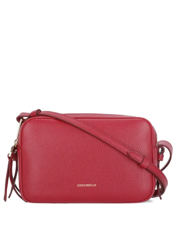 Coccinelle Small Mallory Leather Cross Body Bag Red