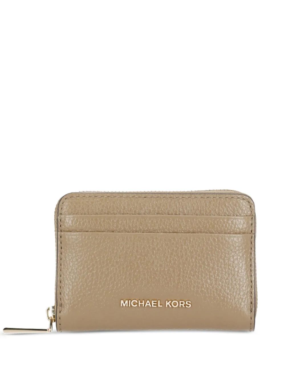 Michael Kors logo-plaque zip-around wallet Bruin
