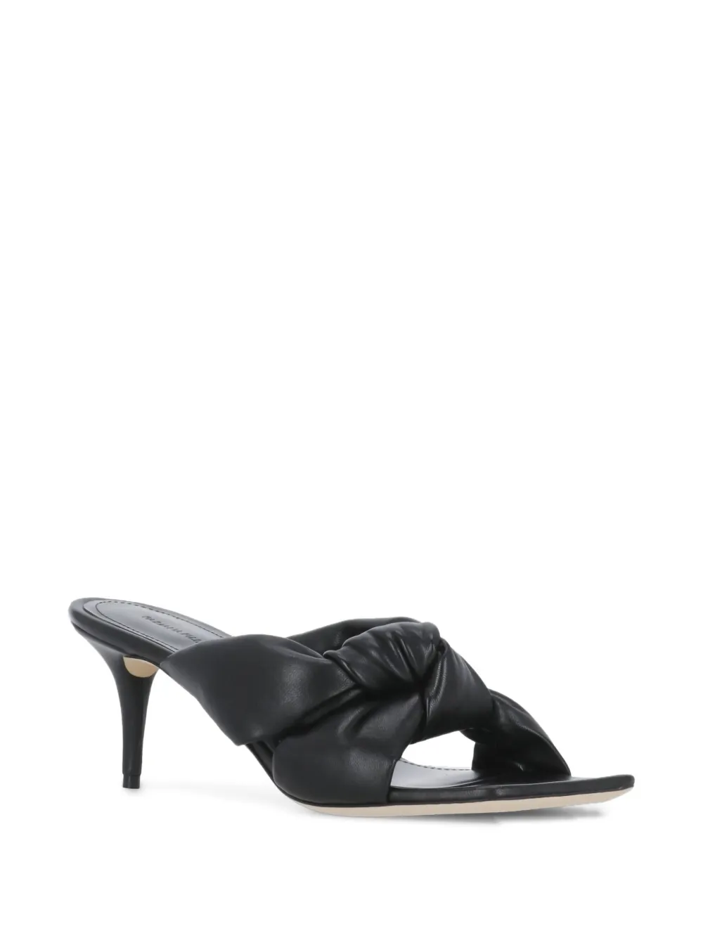 Fabiana Filippi 70mm Knotted Square-toe Sandals In Black